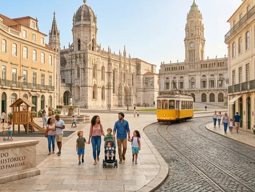 Beautiful historical architecture in a family friendly European city