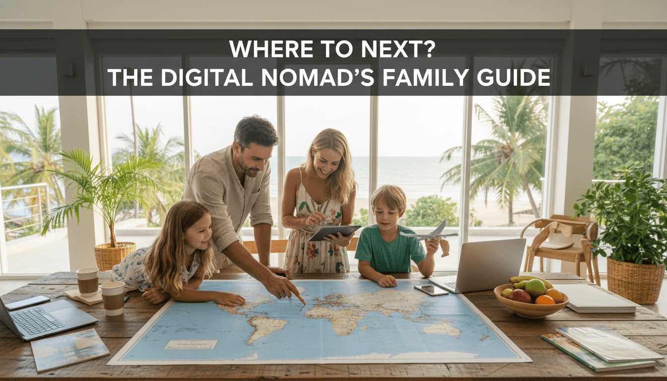 Digital nomad family planning their next destination